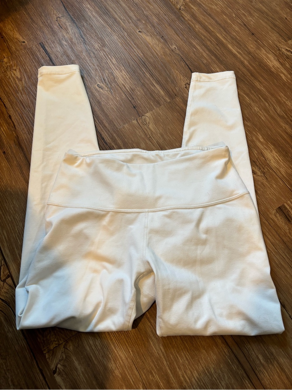 ODODOS White High-Rise Leggings with Wide Waistband